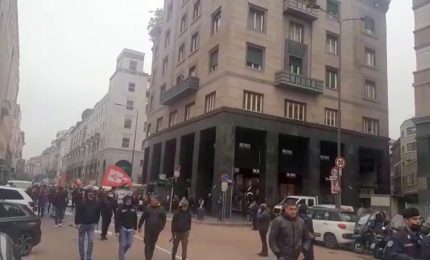 Corteo Unione Studenti a Milano "Chiediamo più garanzie"