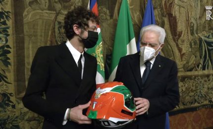 Valentino Rossi e Cairoli con i vertici FMI al Quirinale da Mattarella