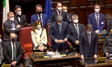 Mattarella rieletto presidente, la proclamazione in Aula