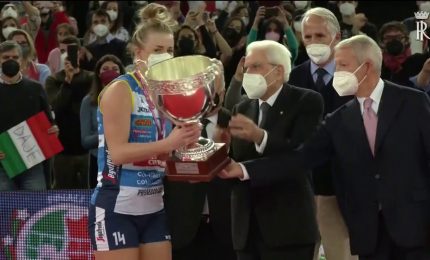 Mattarella alla finale di Coppa Italia di pallavolo femminile