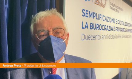 Unioncamere, Prete "Per obiettivi Pnrr serve semplificazione