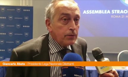 Abete presidente Lnd  "Per me nuova assunzione di responsabilità"