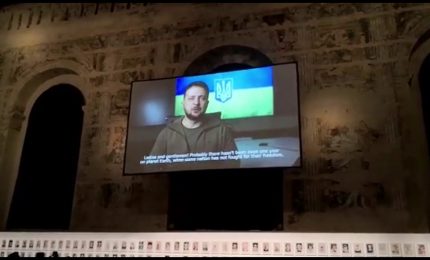 Zelensky in videomessaggio alla Biennale d'arte di Venezia