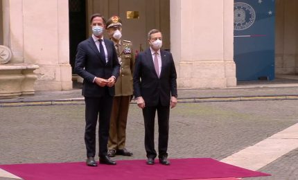 Il premier Draghi incontra il primo ministro olandese Rutte