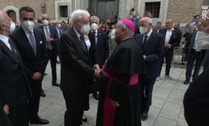 Mattarella a Nusco per i funerali di De Mita