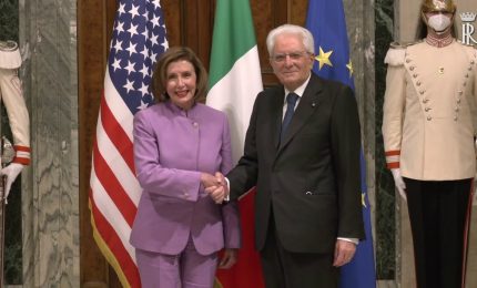 Mattarella incontra Speaker Camera Usa Nancy Pelosi