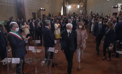 Mattarella all'inaugurazione del restauro delle Corsie Sistine