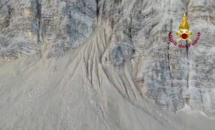 Frana sulla sommità del Monte Pelmo nel Cadore