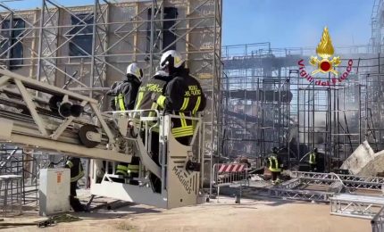 Roma, Spento l'incendio agli Studios di Cinecittà