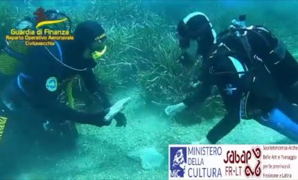 Lastre di terracotta di epoca romana nelle acque dell’isola di Ponza