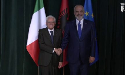 Mattarella a Tirana incontra il primo ministro albanese Rama