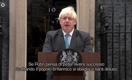 Johnson "Se Putin pensa di ricattarci resterà deluso"