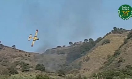 Canadair precipita sull'Etna, le immagini dell'incidente