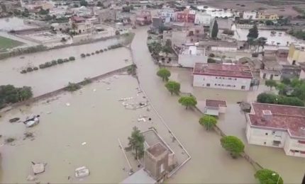 Maltempo, dopo il nubifragio Trapani dall'alto sembra una palude