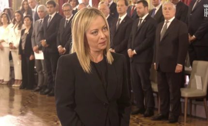 Il giuramento del nuovo presidente del Consiglio, Giorgia Meloni