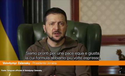 Ucraina, Zelensky: "Pronti per la pace, ma deve essere equa e giusta"