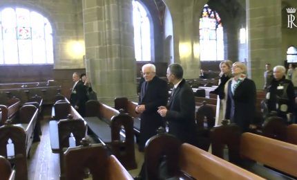 Mattarella visita la Cattedrale di Berna