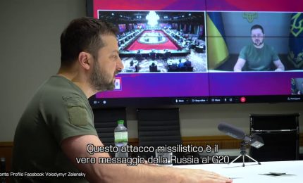 Zelensky "Il missile sulla Polonia vero messaggio russo al G20"