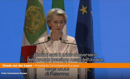 Von der Leyen "Difendiamo la libertà dell'Ucraina"