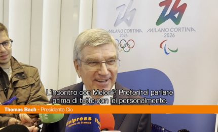 Bach "Meloni forte sostenitrice delle Olimpiadi di Milano-Cortina"