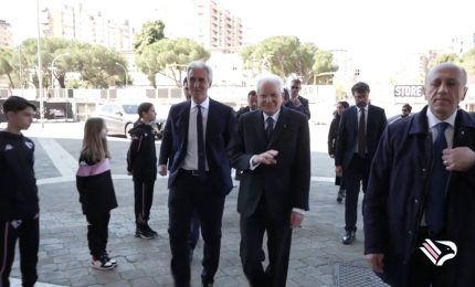 Palermo, Mattarella visita lo stadio Renzo Barbera