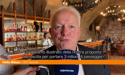 Ryanair, Wilson "In Sicilia vogliamo continuare a crescere"