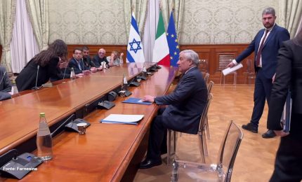 Tajani incontra familiari degli ostaggi israeliani nelle mani di Hamas