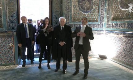 Uzbekistan, Mattarella visita complesso monumentale Shah-i-Zinda