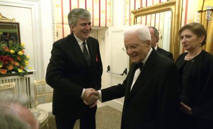 L'arrivo del presidente Mattarella al teatro La Fenice