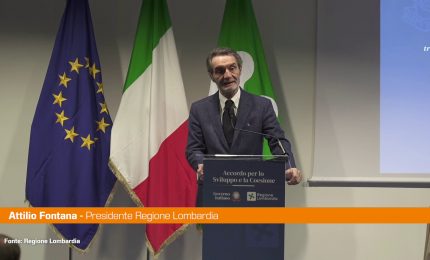 Fontana "Con il Governo accordo importante per la Lombardia"