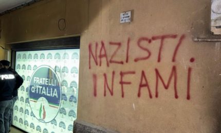 Agrigento, scritte intimidatorie contro la sede di Fdi. Savarino “Atto vile”