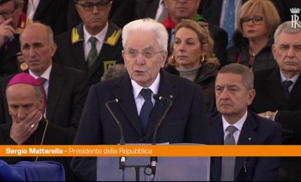 Mattarella a Cassino "Interrompere il ciclo drammatico di violenza"