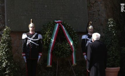 Mattarella alle Fosse Ardeatine per l'80° anniversario dell'eccidio