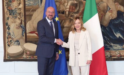 Michel incontra Meloni a Palazzo Chigi