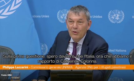 Lazzarini "L'Italia ripristini i fondi per UNRWA e ci aiuti in Europa"