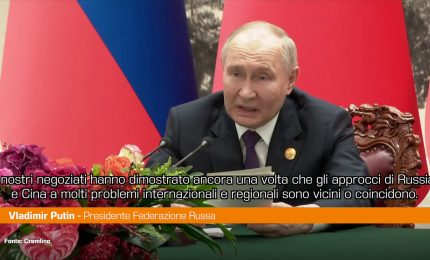 Putin "Da Russia e Cina impegno per un ordine mondiale multipolare"