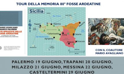 Il libro “Le vite spezzate delle Fosse Ardeatine” fa tappa in Sicilia