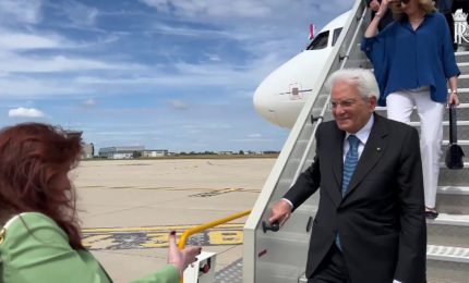 Mattarella arriva a Parigi in occasione dell'apertura dei Giochi