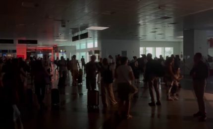 Temporale nel Palermitano, blackout in aeroporto