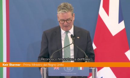 Starmer "Italia leader in Europa e sulla scena mondiale"