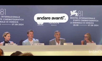 Clooney a Venezia con Pitt "Emozionato per il futuro, ringrazio Biden"