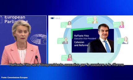 Ue, Von der Leyen "Esperienza Fitto aiuto per coesione e investimenti"