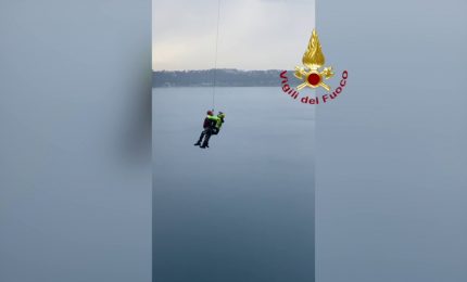 Soccorsi con l'elicottero 2 turisti dispersi zona boscosa Lago Albano