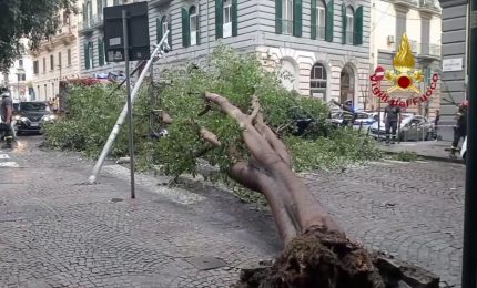 A Napoli decine di interventi dei Vigili del fuoco per il maltempo