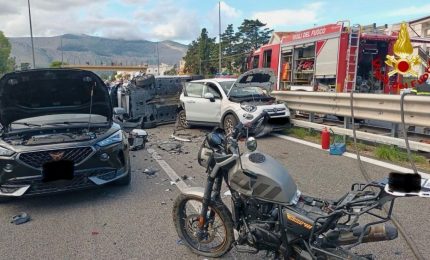 Incidente stradale sulla A29 nei pressi di Carini, ferito un centauto