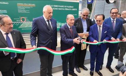 Anello ferroviario di Palermo, Schifani inaugura la fermata Libertà