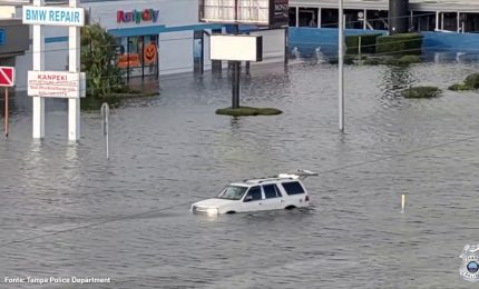 Uragano Milton, strade ancora come fiumi