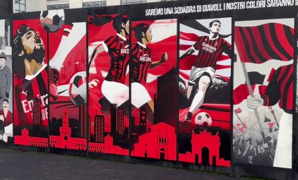 Milan, con SNAIFUN svelato un murale per celebrare 125 anni del club