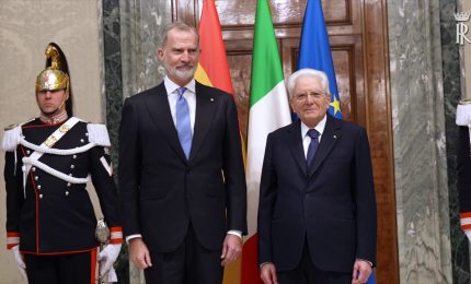 Mattarella incontra i Reali di Spagna al Quirinale