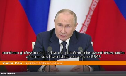 Putin "Tra Russia e Iran visione comune contro le pressioni esterne"